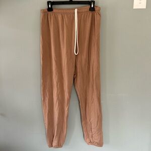 Aerie Offline Womens Jogger Pants Khaki Tan Pockets Drawstring Waist Size M